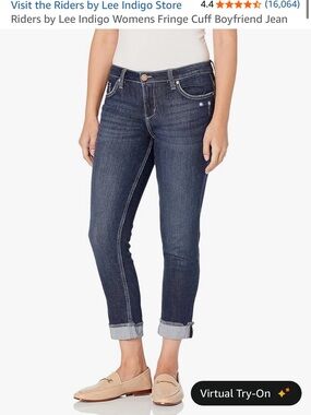 Lee Women's Dark Indigo Boyfriend Jeans